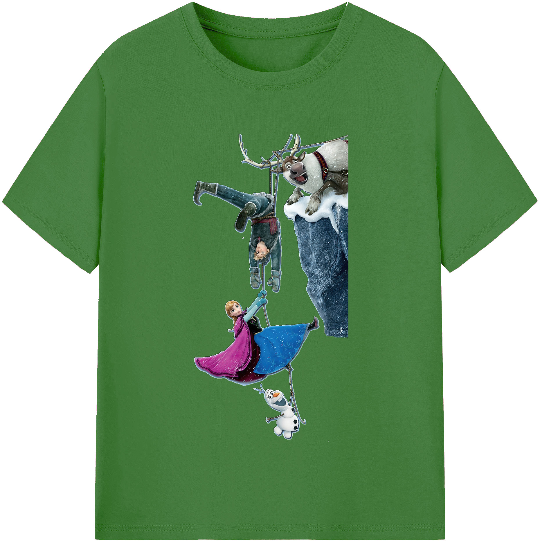 （画像用） アナと雪の女王 アンナ エルサ Frozen Anna Elsa レディースカジュアルプリントTシャツ（綿100％）